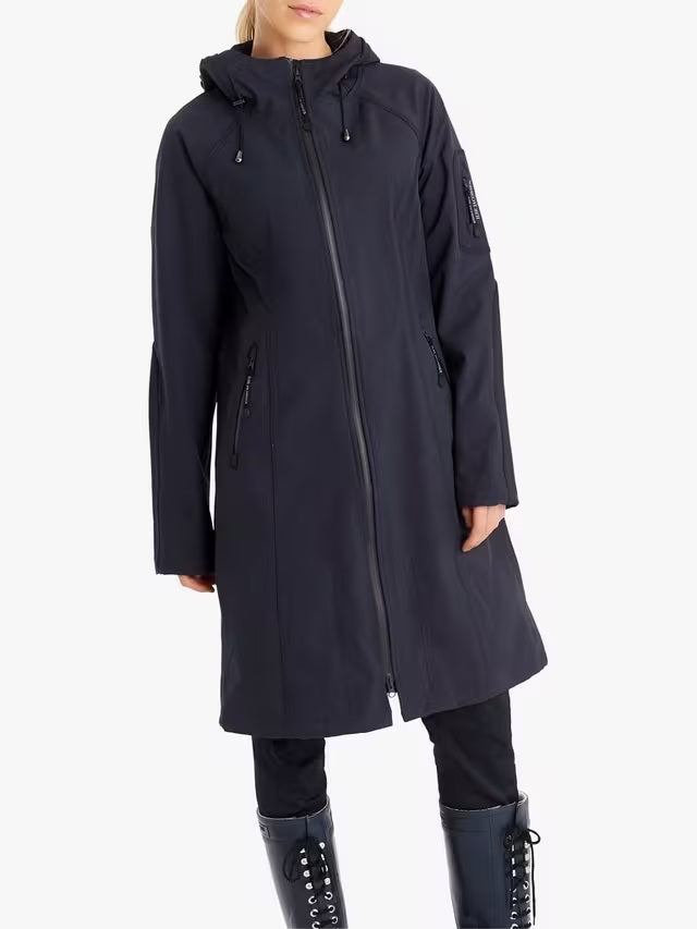 Ilse Jacobsen Hornbæk Women's Breathable Long Utility Raincoat - Navy - UK 8