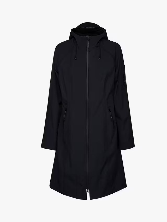 Ilse Jacobsen Hornbæk Women's Breathable Long Utility Raincoat - Navy - UK 8