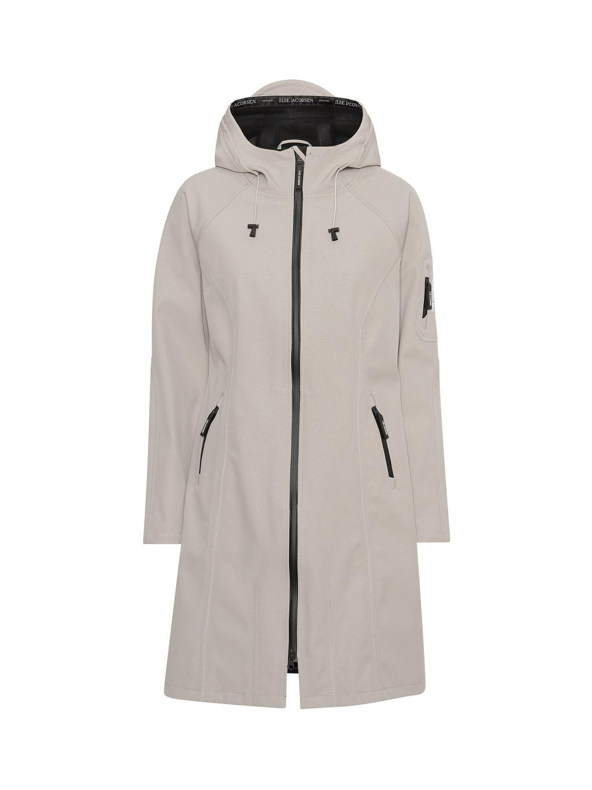 Ilse Jacobsen Hornbæk Water Repellent Raglan Sleeve Raincoat - Grey UK 10