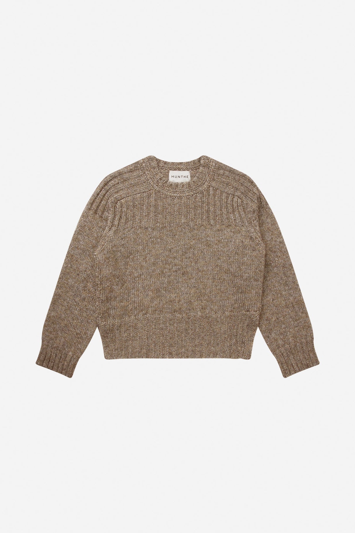 Munthe Lohanna Women Regular Fit Round Neck Knit Jumper Size 34 - Charcoal