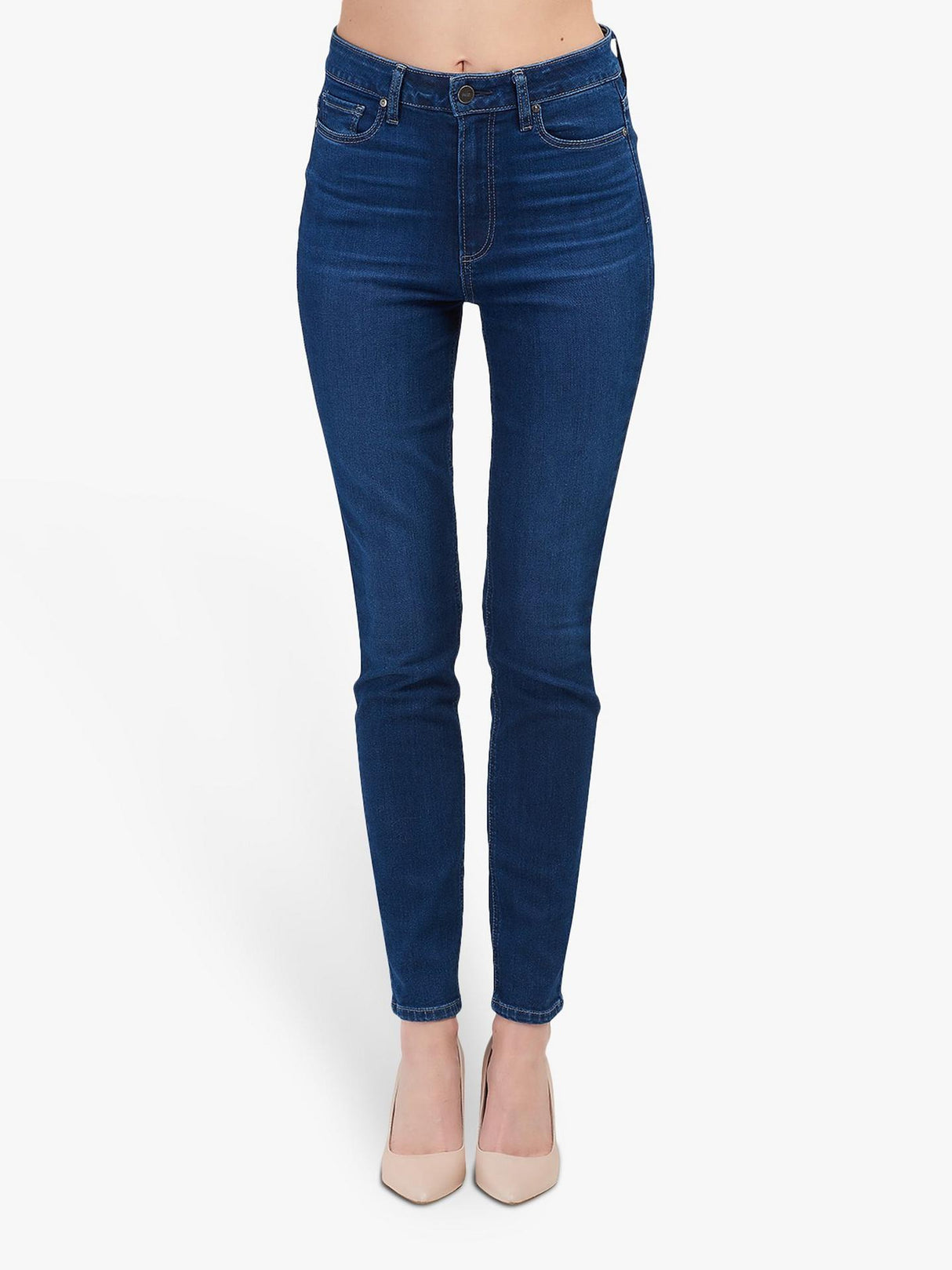 Paige Margot High Rise Ultra Skinny Jeans Brentwood Mid Wash Blue - Size 25