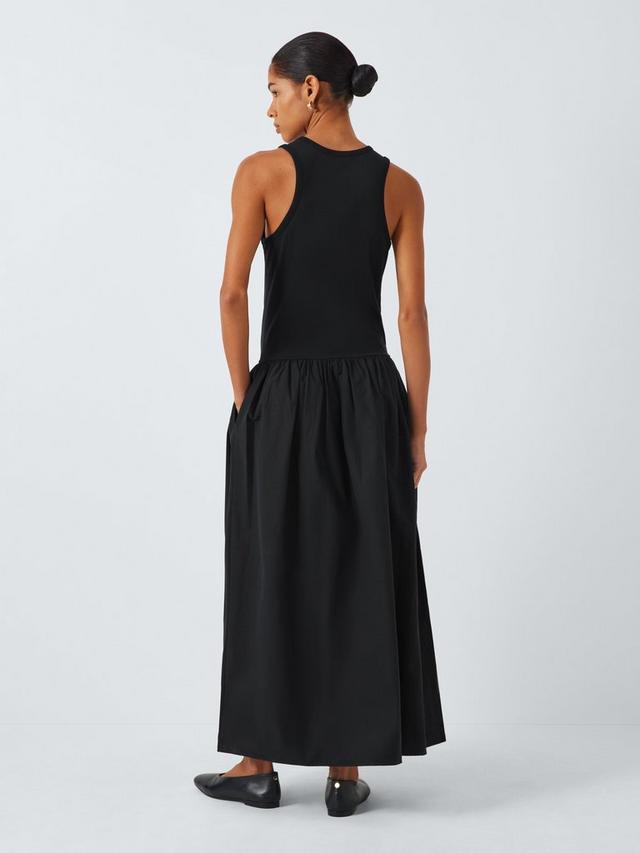 FRAME Racerback Womens Regular Fit Cotton Sleeveless Tank Dress - Black - XL