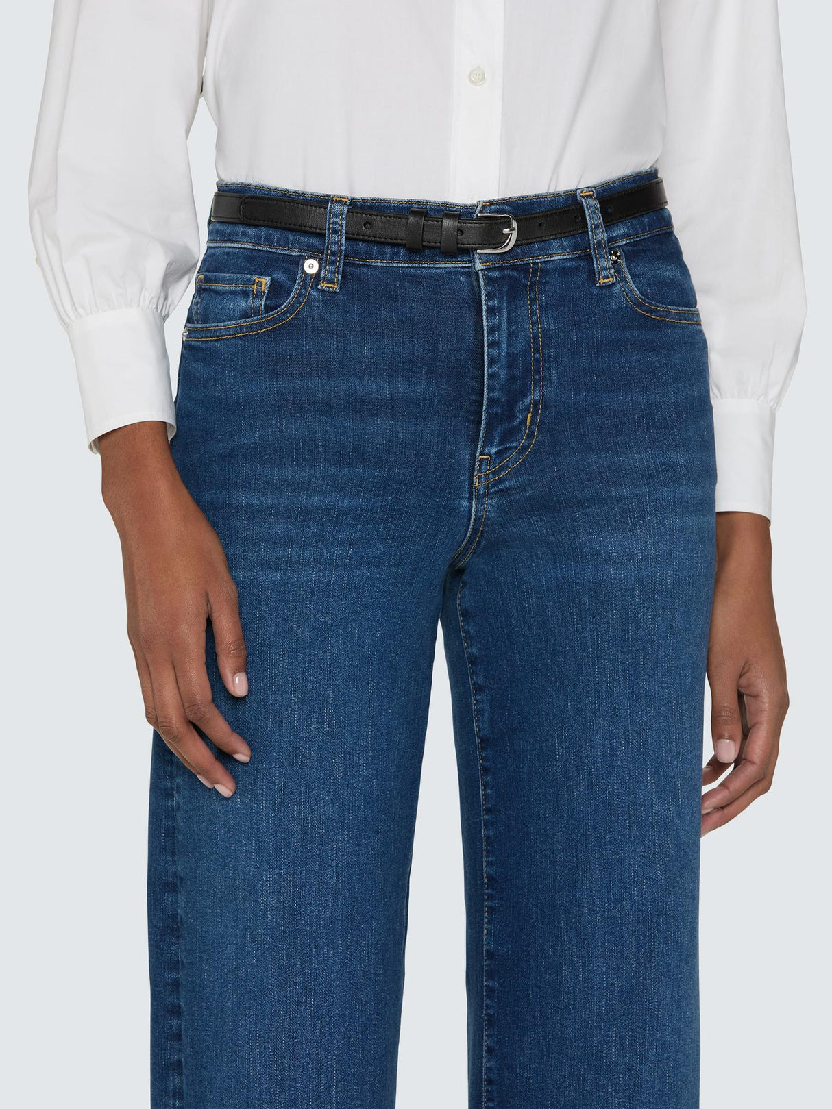 Frame Le Slim Palazzo Womens Wide Leg Cotton Blend Jeans - Size 26 - Femma