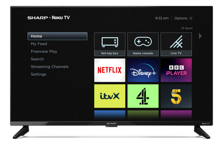 Sharp Roku 32FD2K  32" HD Ready Full HD Smart LED TV Freeview Play - Black