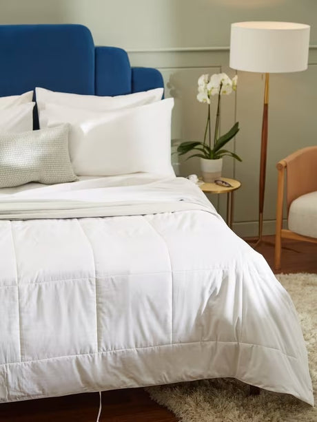 John Lewis Natural Collection White 3-4 Tog Mulberry Silk Duvet - King Size