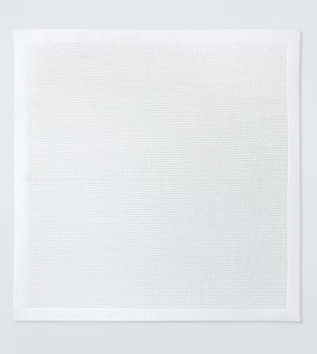 John Lewis Kantha Textured Gauze Stitch Cotton Bedspread 220 x 220cm - White
