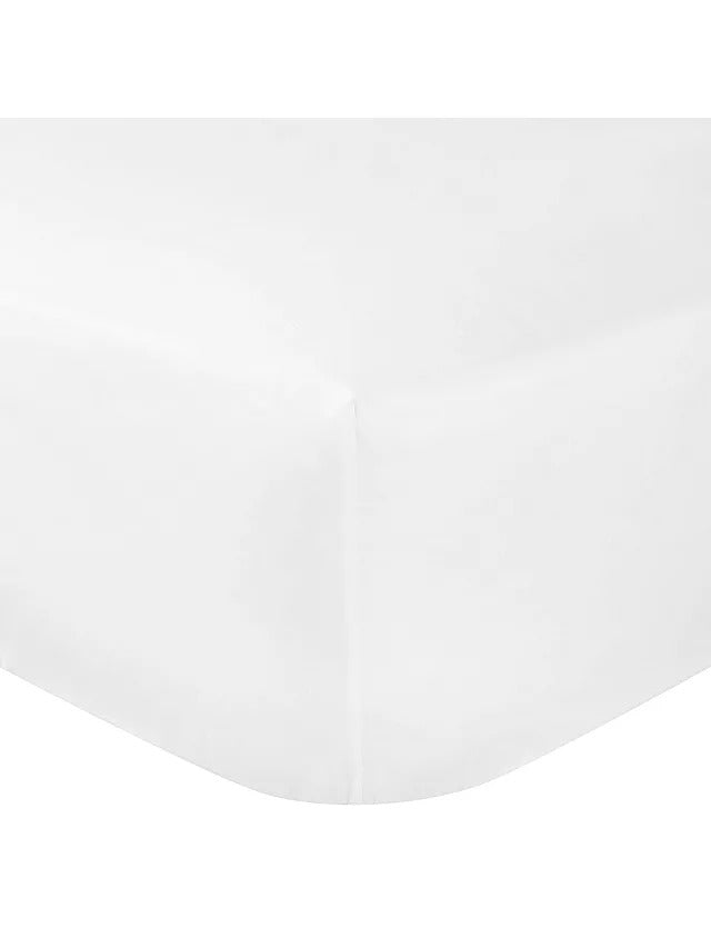 John Lewis Egyptian Cotton 800 Thread Count Deep Fitted Sheet King - White