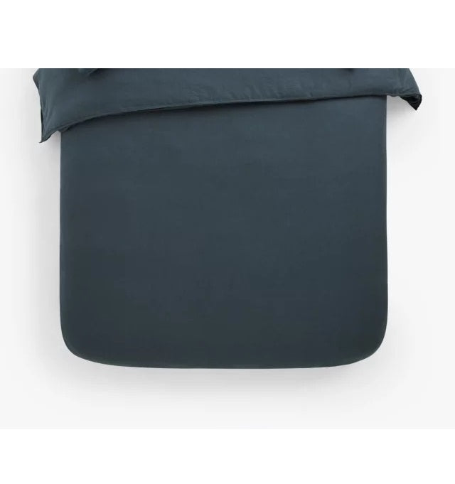 John Lewis Comfy & Relaxed Washed Linen King Duvet Cover - Denim Blue