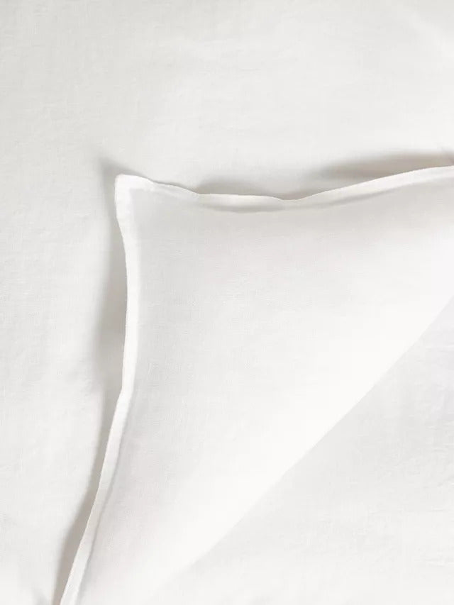 John Lewis Comfy & Relaxed Linen Super King Duvet Cover - Oyster White - Kazoop