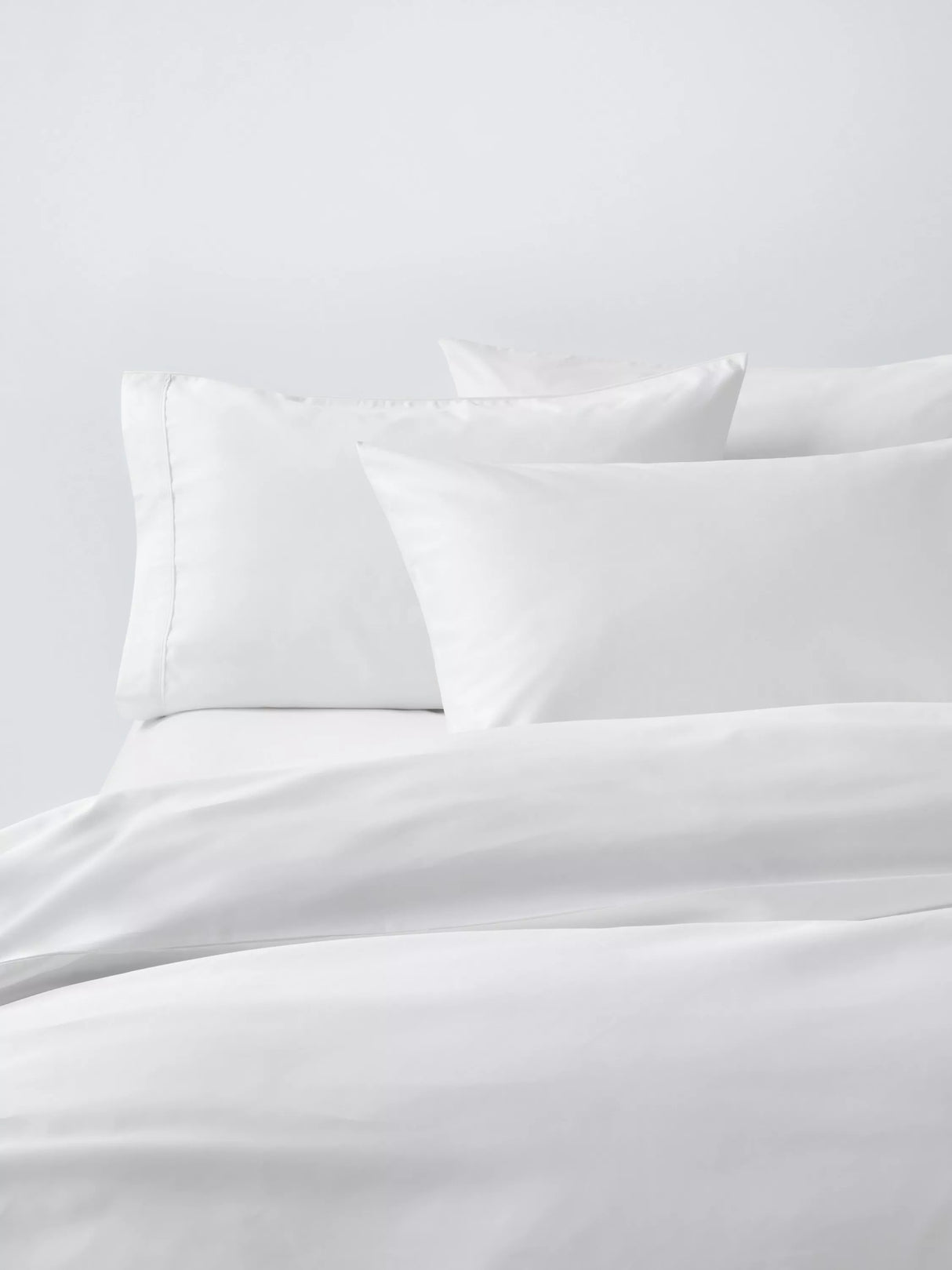 John Lewis 800 Thread Count Supima Cotton Sateen King Duvet Cover Set White