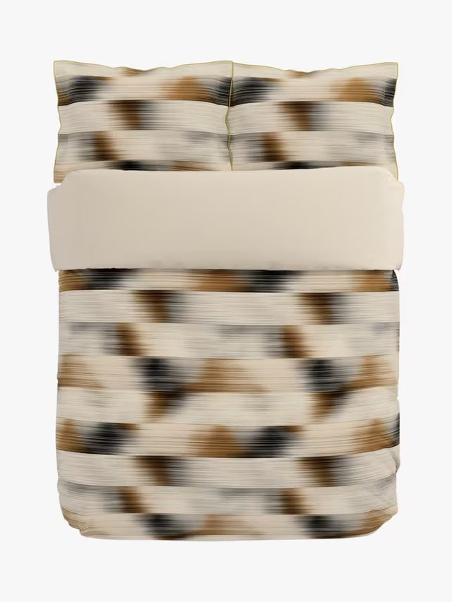 Harlequin Oscillation Striped Charcoal/Multi Cotton Duvet Cover Set - King
