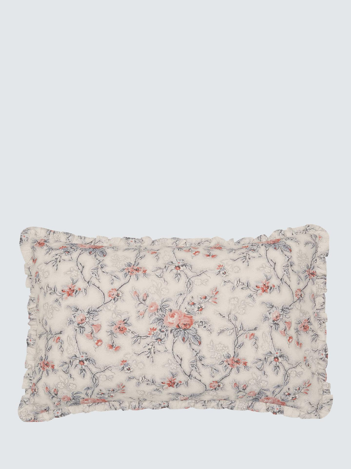 Bedeck of Belfast Estelle Floral Cotton Double Duvet Cover Set - Light Pink