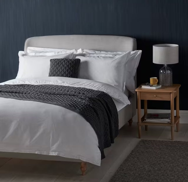 John Lewis Textured & Baby Seersucker White Cotton Duvet Cover - Super King