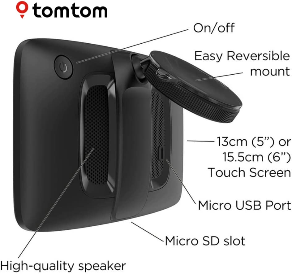 TomTom GO Classic 6" Car Sat Nav with UK ROI Full Europe Maps - Black - Kazoop