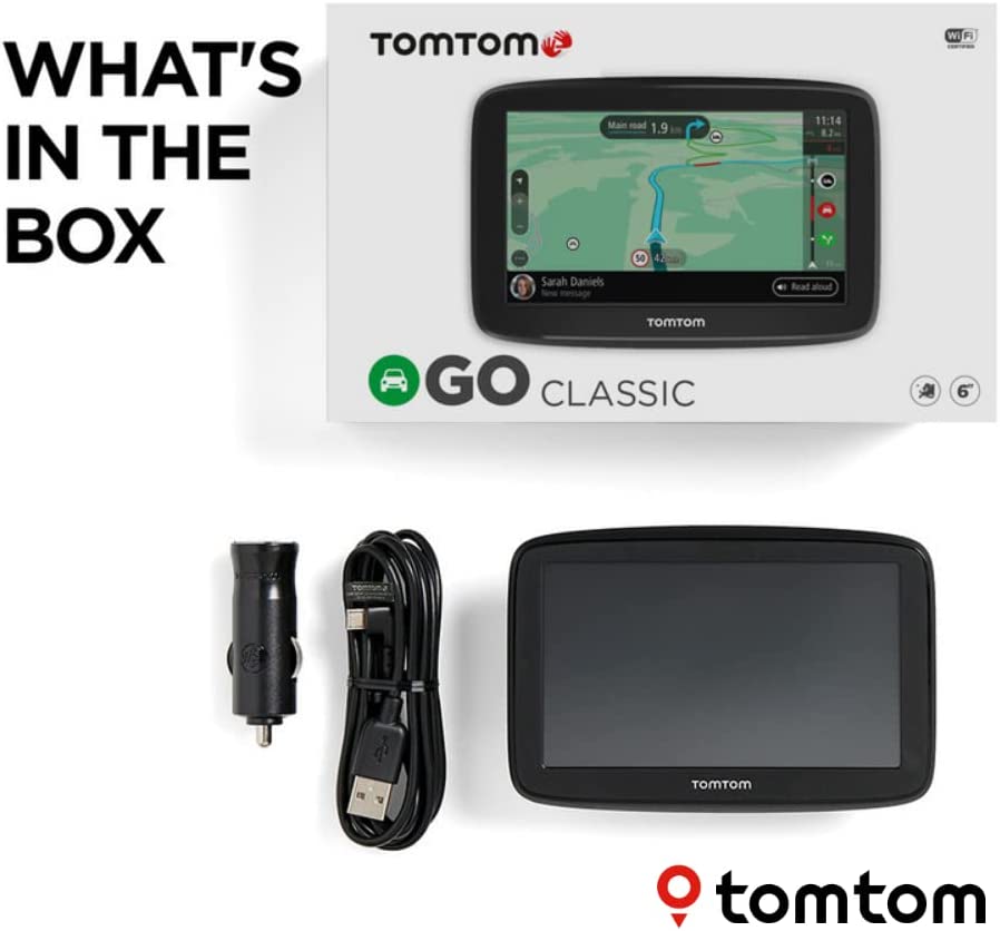 TomTom GO Classic 6" Car Sat Nav with UK ROI Full Europe Maps - Black - Kazoop
