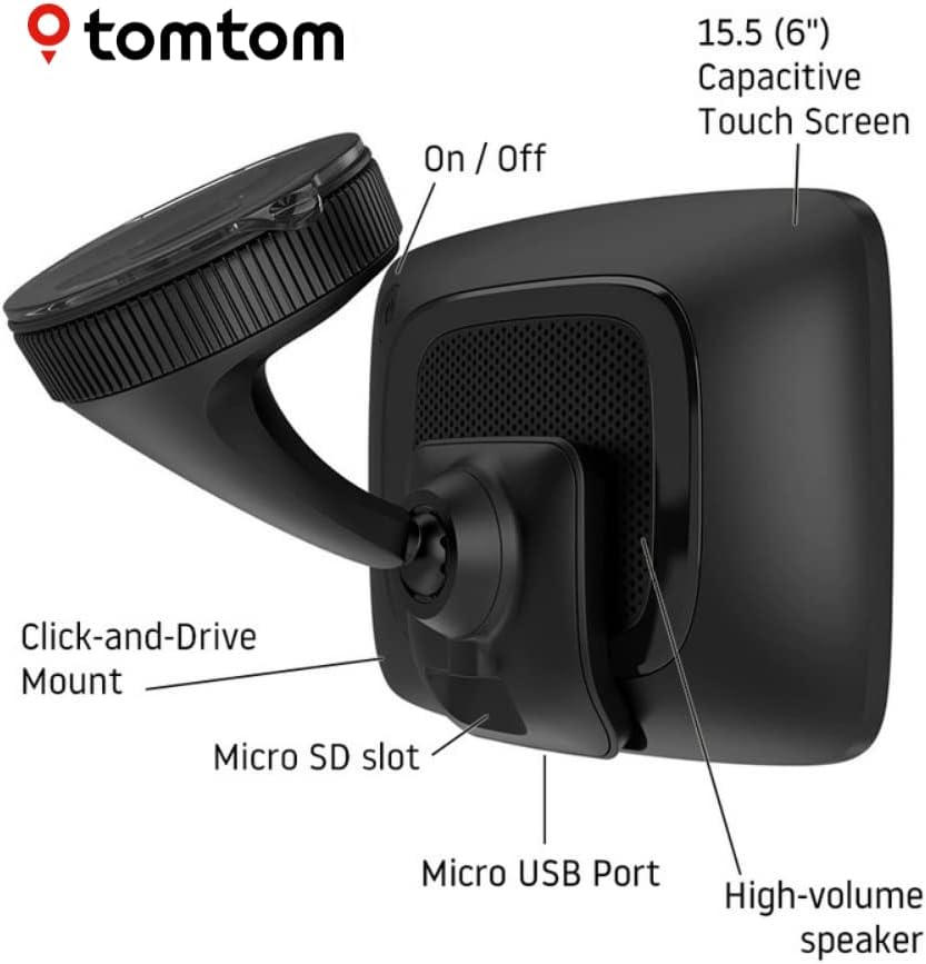 TomTom GO Navigator 6 inch Touchscreen Car Sat Nav Worldwide Maps - Black - Kazoop