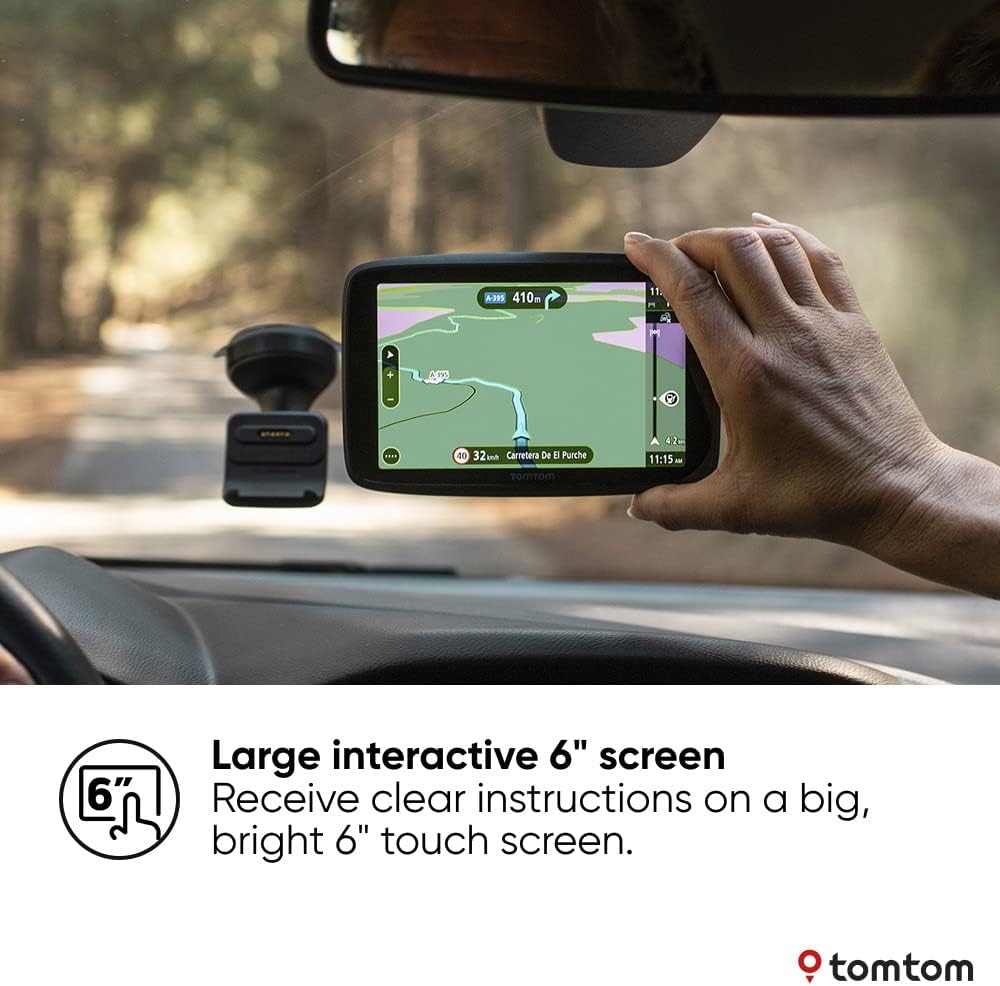 TomTom GO Navigator 6 inch Touchscreen Car Sat Nav Worldwide Maps - Black - Kazoop