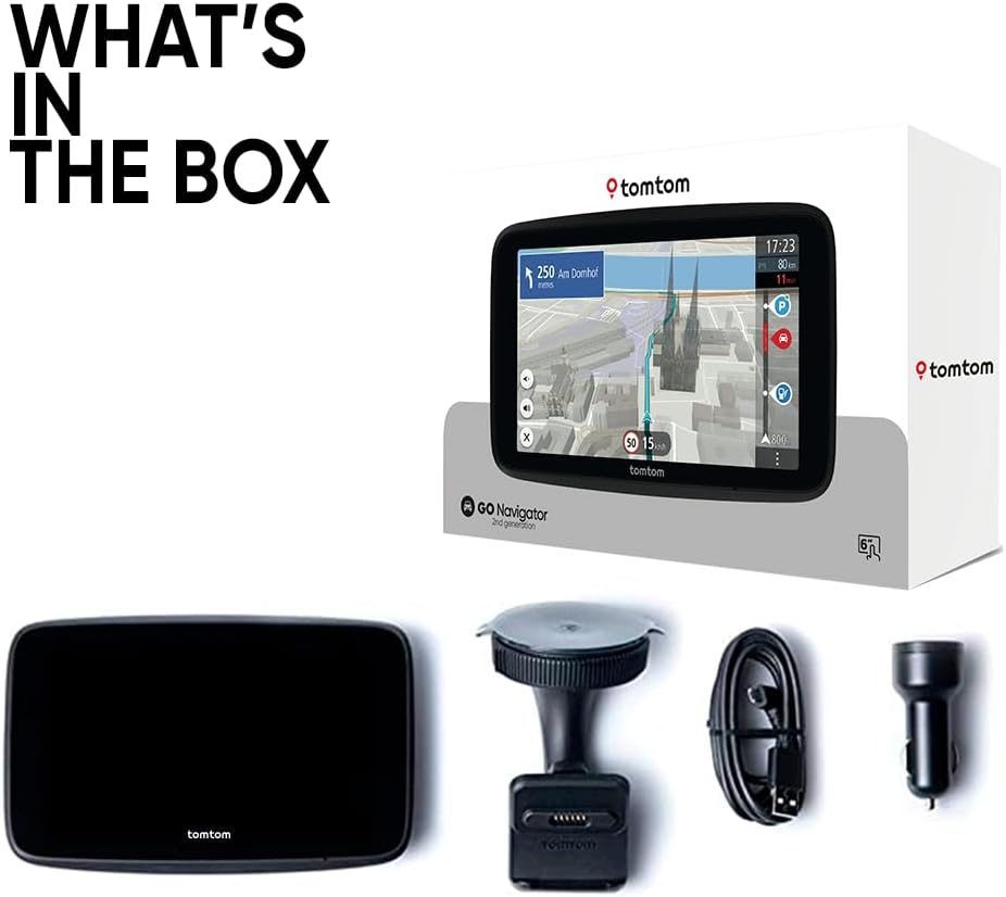 TomTom GO Navigator 2nd Gen Europe Maps Wi-Fi 6" Car GPS Sat Nav - Black