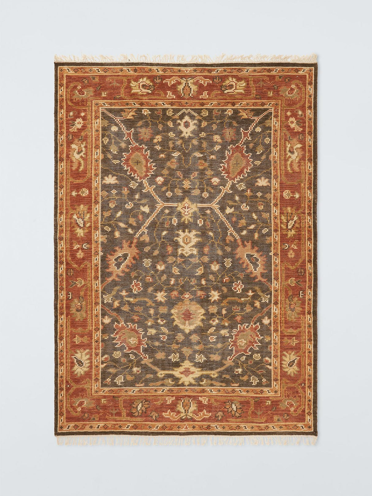 John Lewis Hand Knotted Rectangular Inaya Ziegler Rug Red - L300 x W200cm