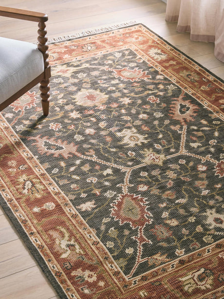 John Lewis Hand Knotted Rectangular Inaya Ziegler Rug Red - L300 x W200cm