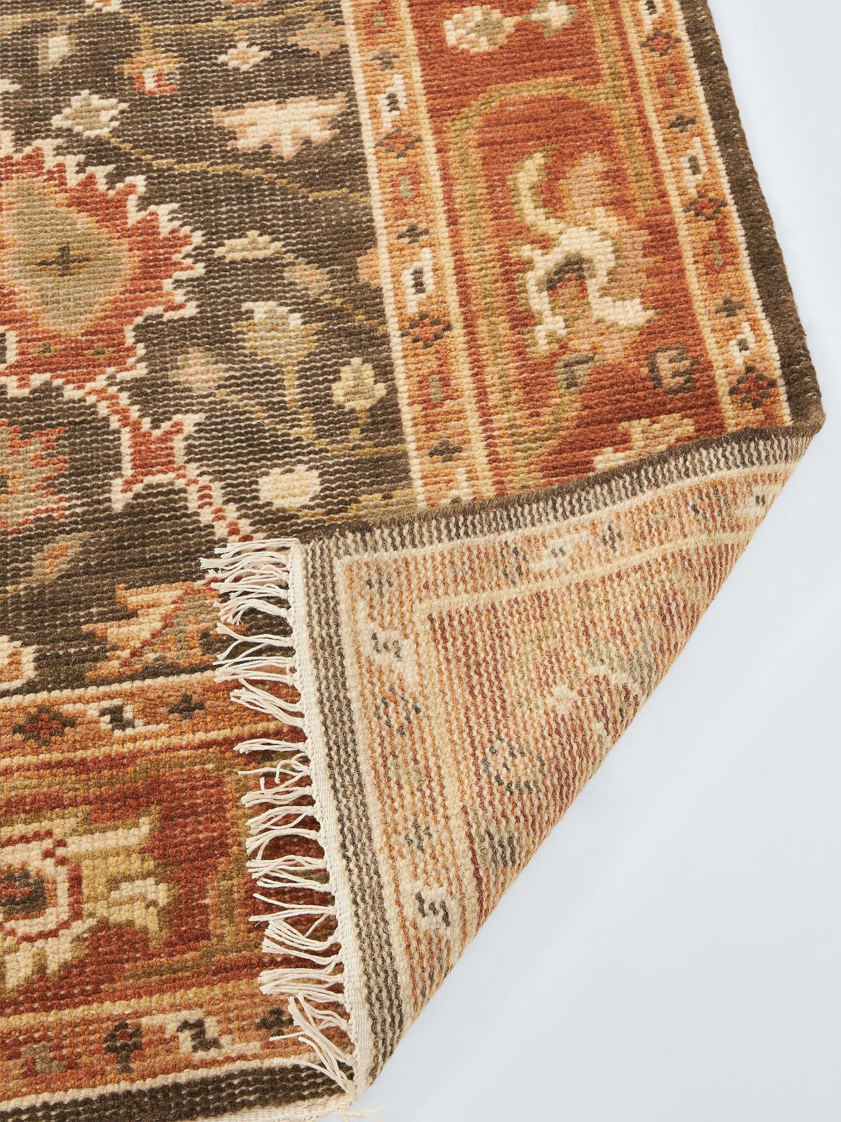 John Lewis Hand Knotted Rectangular Inaya Ziegler Rug Red - L300 x W200cm