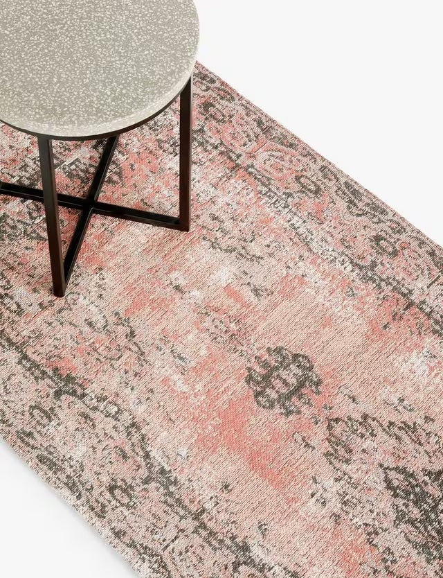 John Lewis Jaipur Traditional Cotton Blend Runner Rug 240 x 70cm - Pink