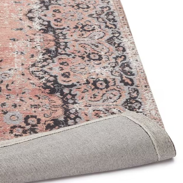 John Lewis Jaipur Traditional Cotton Blend Runner Rug 240 x 70cm - Pink