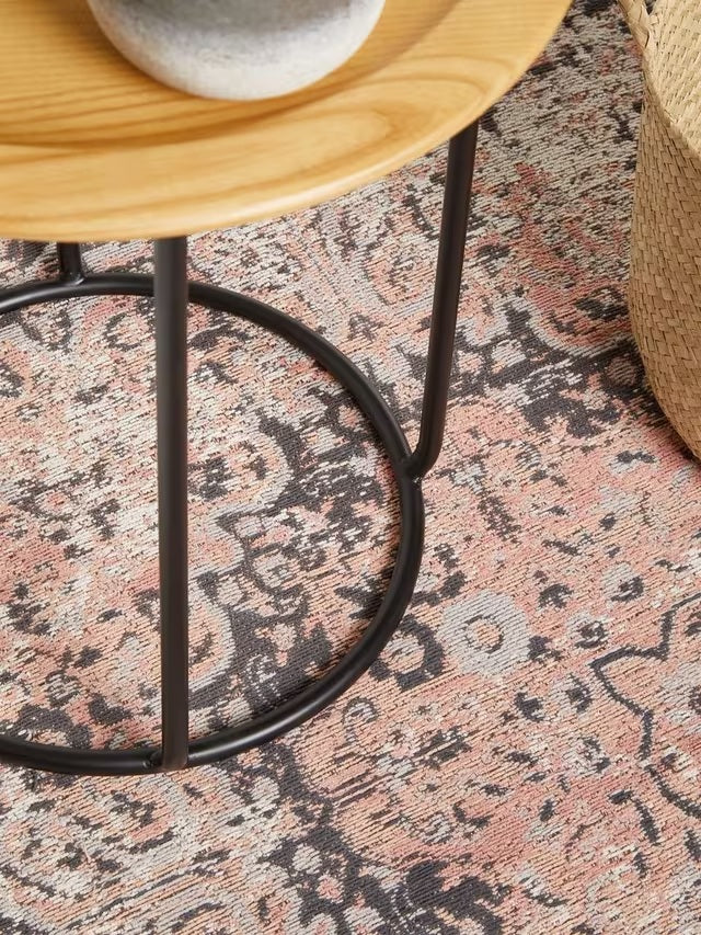 John Lewis Jaipur Traditional Cotton Blend Runner Rug 240 x 70cm - Pink