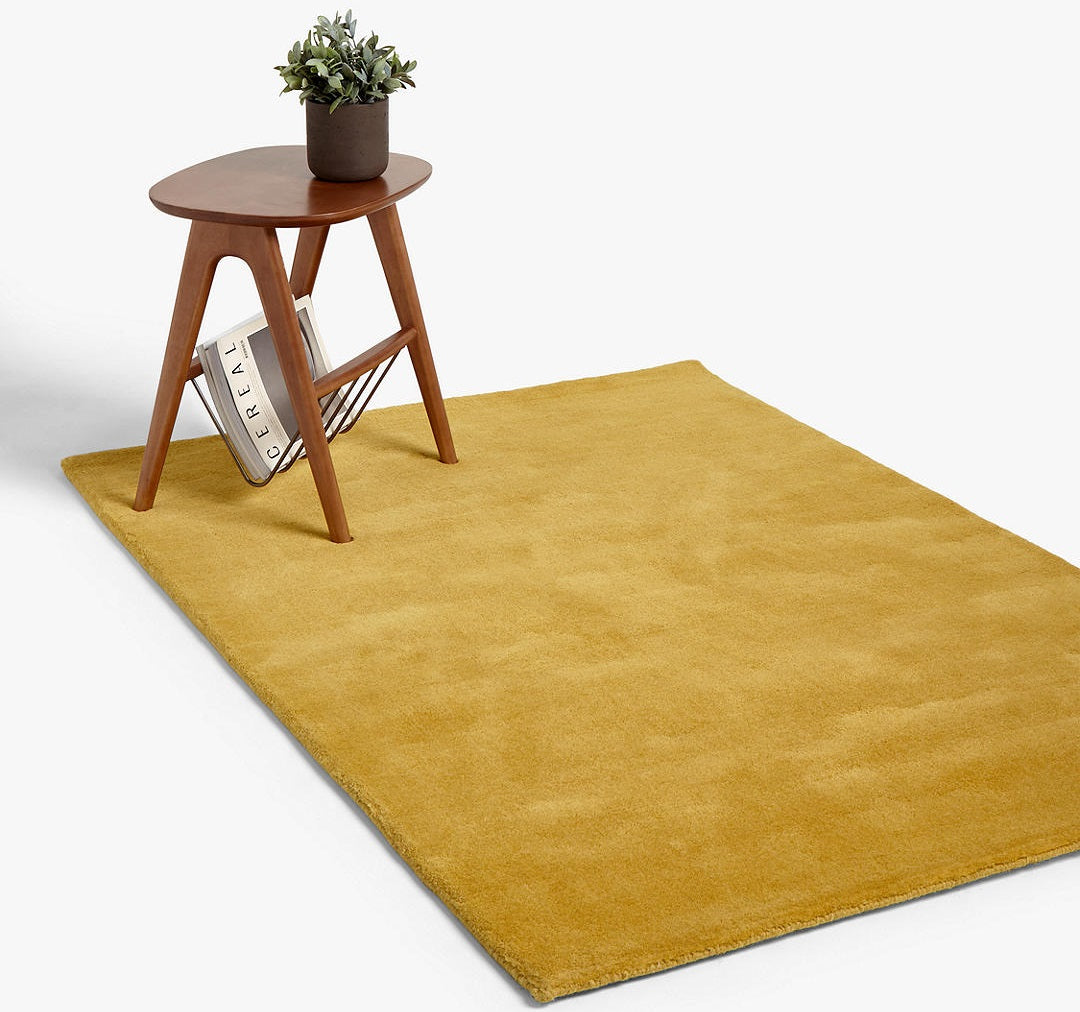 John Lewis Wellington 100% Wool Rug 300cm x 200cm - Saffron Yellow