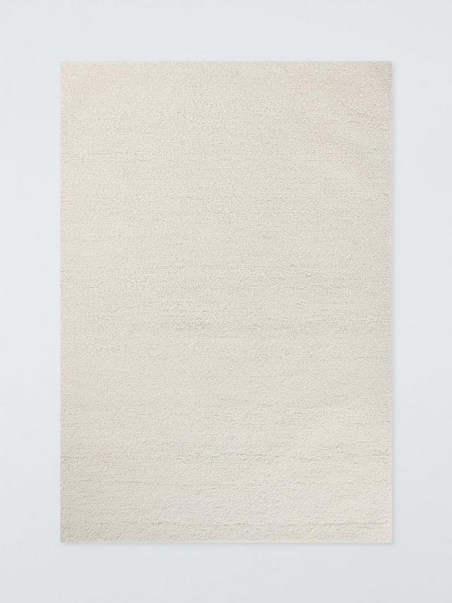 John Lewis Boucle 100% Wool Rectangular Hand Tufted Rug L180 x W120cm Ivory