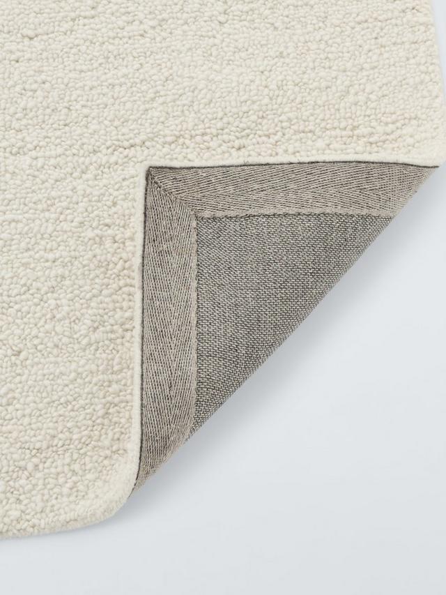 John Lewis Boucle 100% Wool Rectangular Hand Tufted Rug L180 x W120cm Ivory