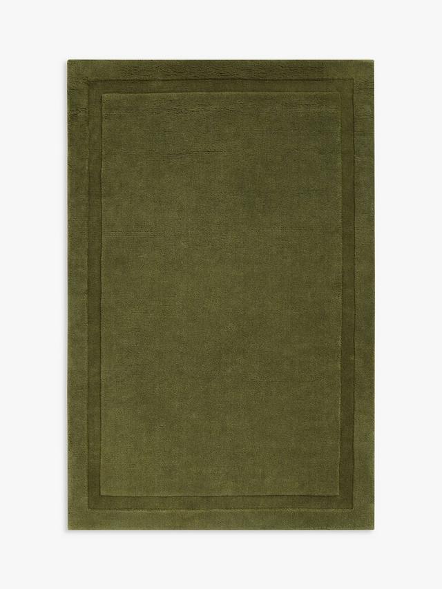 John Lewis Lyndhurst Border Rug Wool Blend Hand Tufted Green - L170 x W110cm