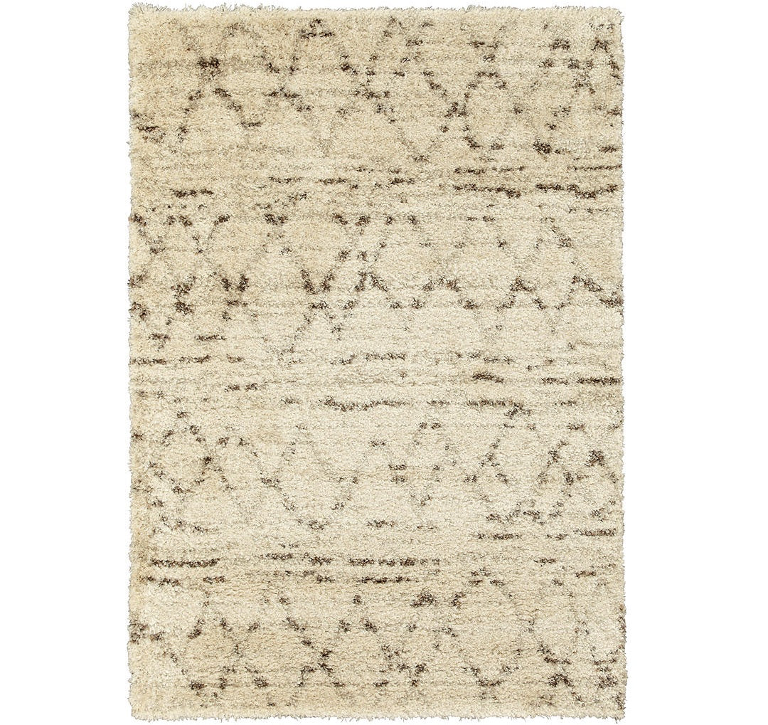 John Lewis Luxe Berber Wool Blend Rug 230cm x 160cm - Brown & Beige