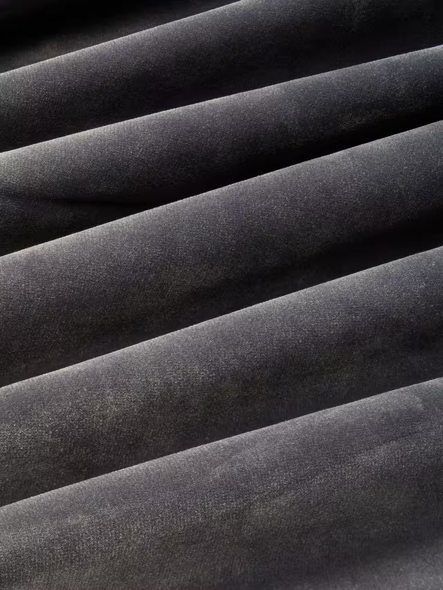 John Lewis Velvet Pair Lined Pencil Pleat Curtains W228 x Drop 182cm - Steel