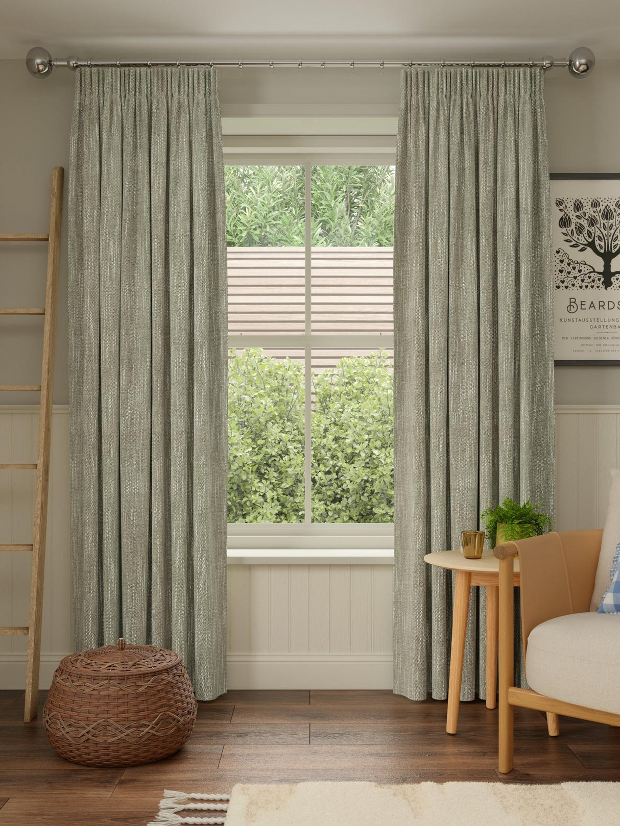 John Lewis Brushed Viscose Blend Lined Pencil Pleat Curtains W228 x D137cm