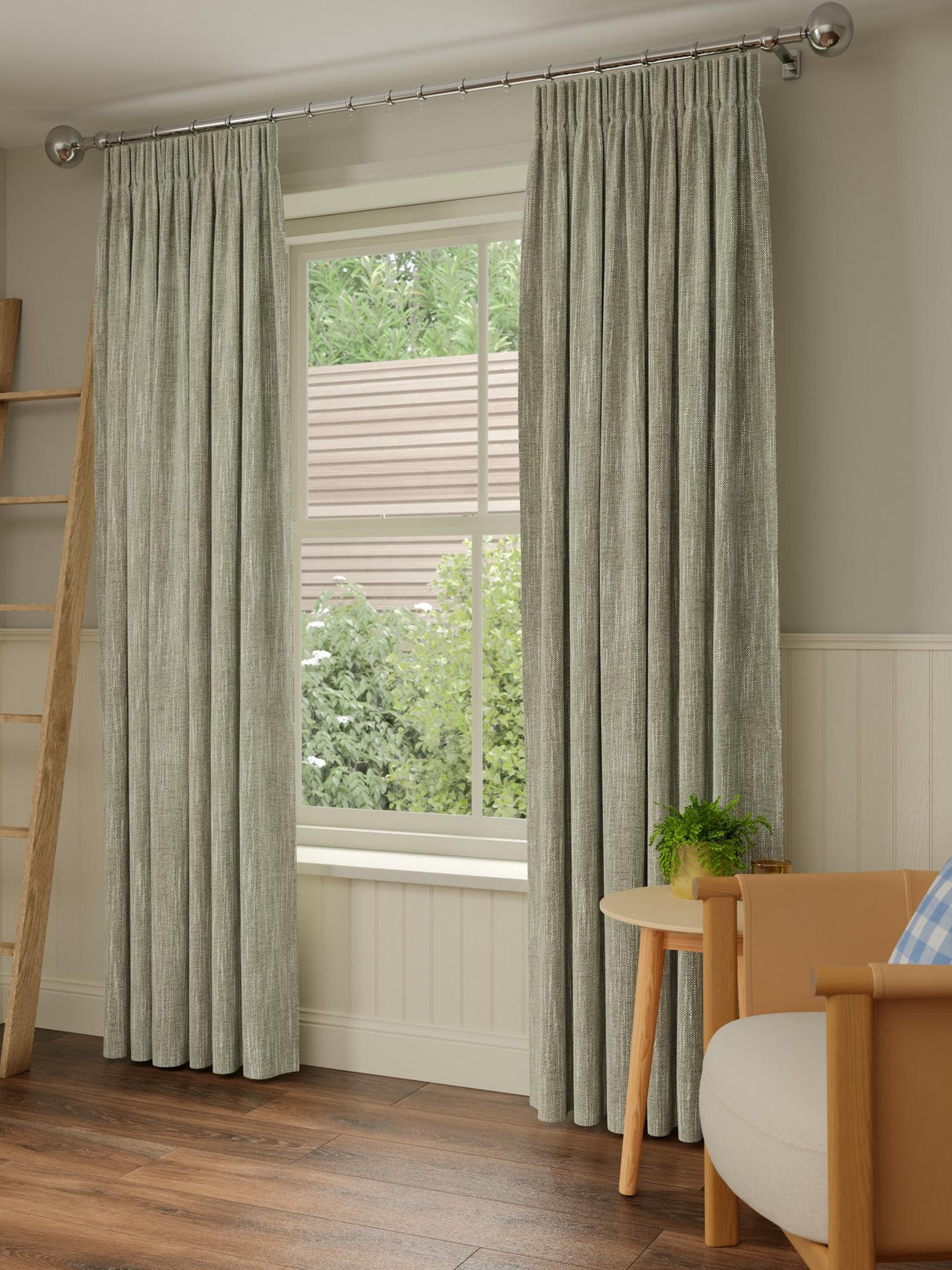 John Lewis Brushed Viscose Blend Lined Pencil Pleat Curtains W228 x D137cm