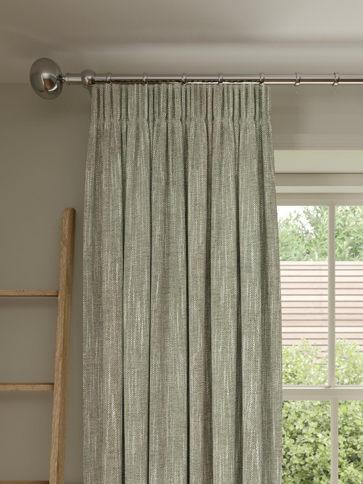 John Lewis Brushed Viscose Blend Lined Pencil Pleat Curtains W228 x D137cm