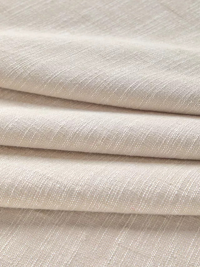 John Lewis Cotton Slub Lined Pencil Pleat Curtains W167 x Drop 274cm - Putty