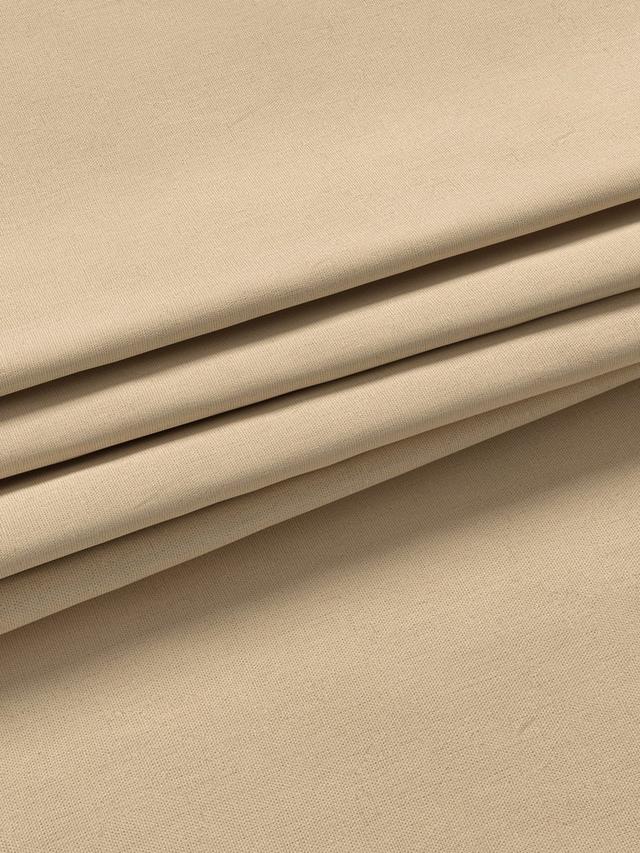 John Lewis Pure Cotton Pair Lined Eyelet Curtains W228 x D274cm - Natural