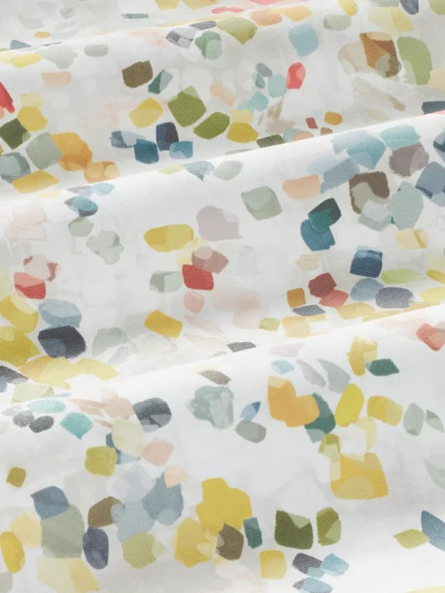 John Lewis Dapple Abstract Print Pair Pencil Pleat Curtain W228 x Drop 228cm - Kazoop