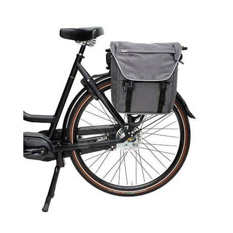 BECK Sporty Polyester Single Pannier Cycle Bag With Reflective Elements Grey