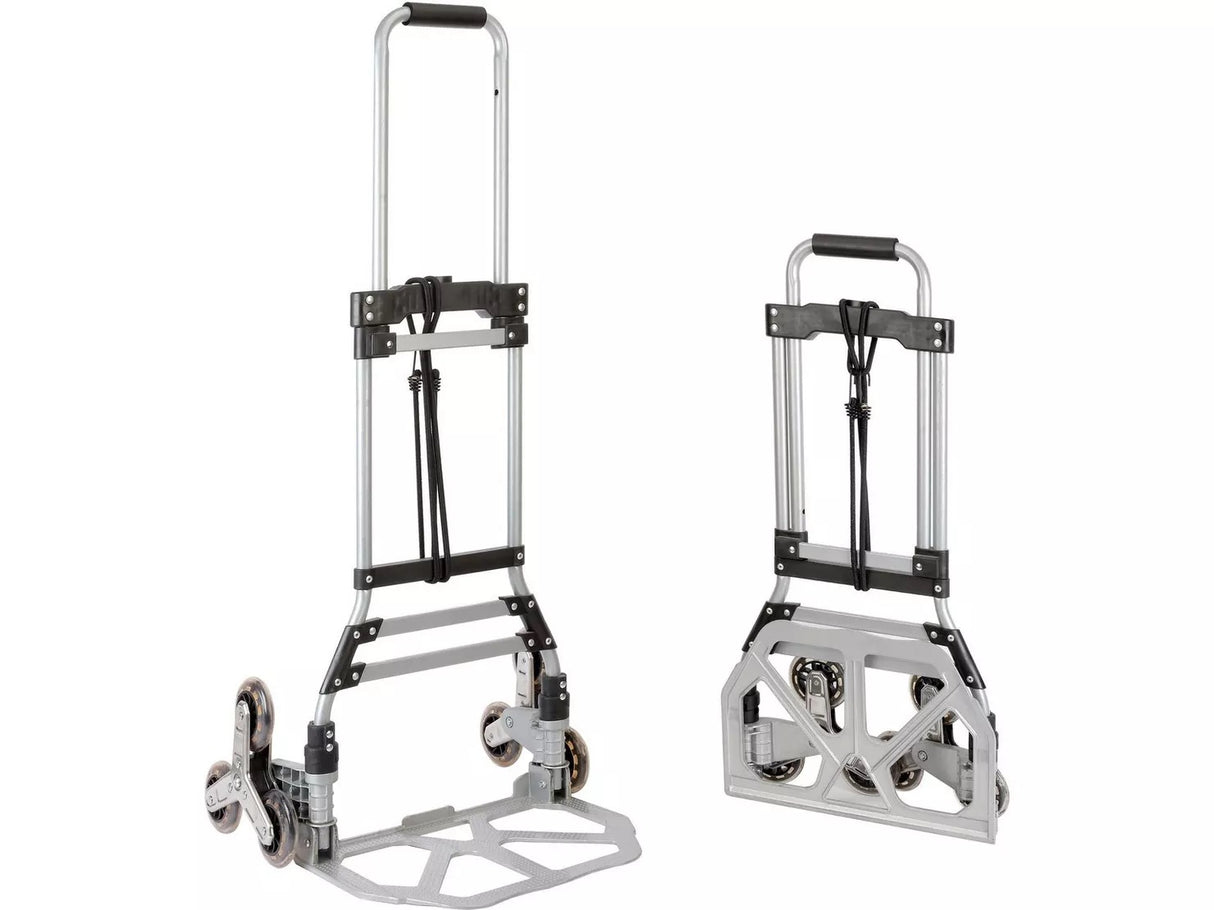 Workpro 3 Wheel Max 75kg Stair Climbing Cart Foldable Trolley - Silver