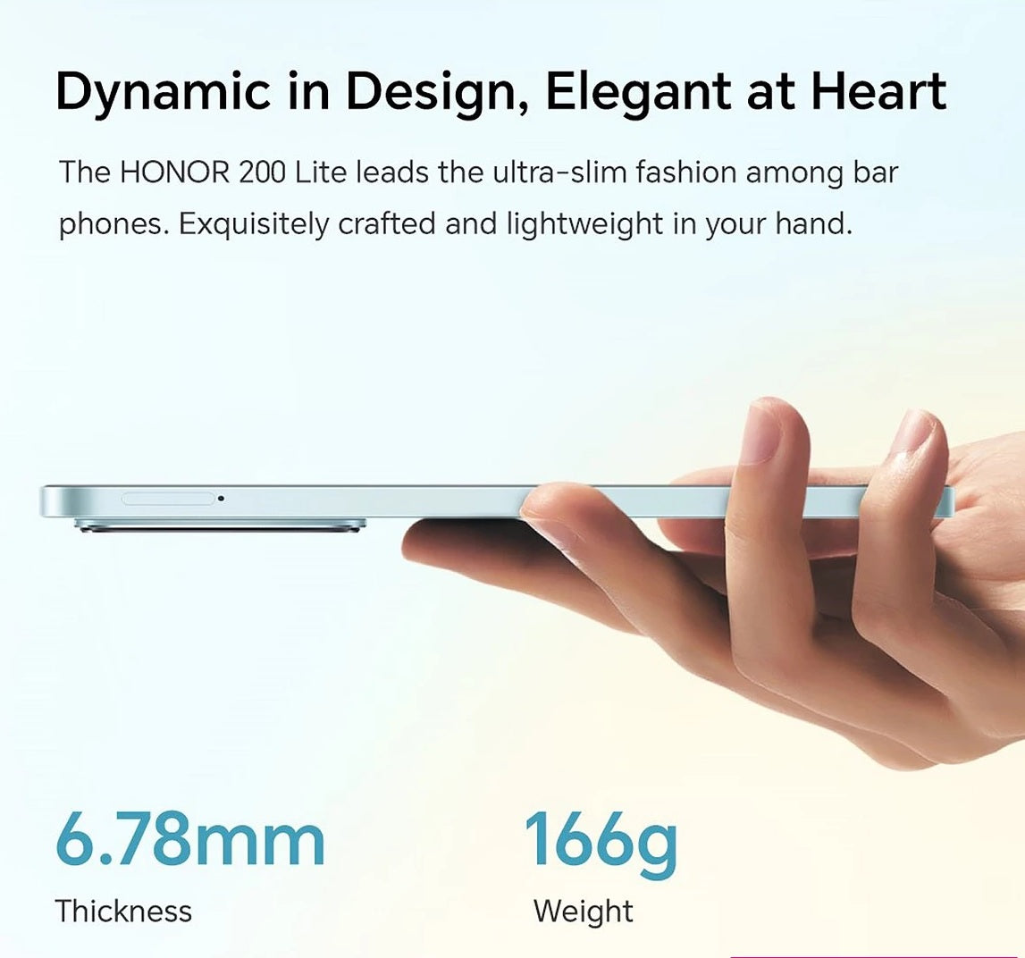 HONOR 200 Lite 5G 6.7'' Smartphone 256GB Unlocked Dual SIM-Free Starry Blue