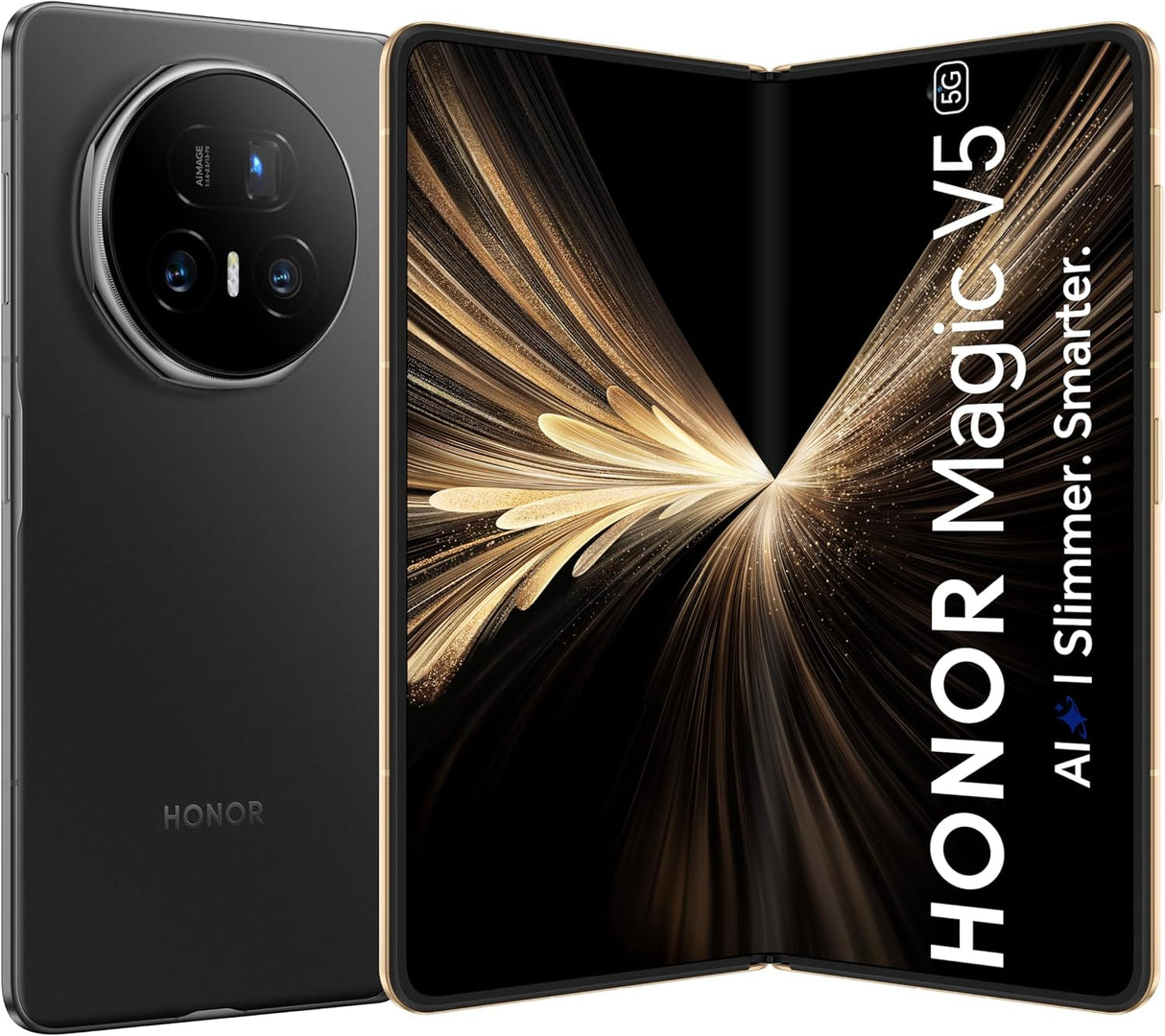 HONOR Magic V5 5G AI Foldable Smartphone 512GB Unlocked Dual-SIM - Black