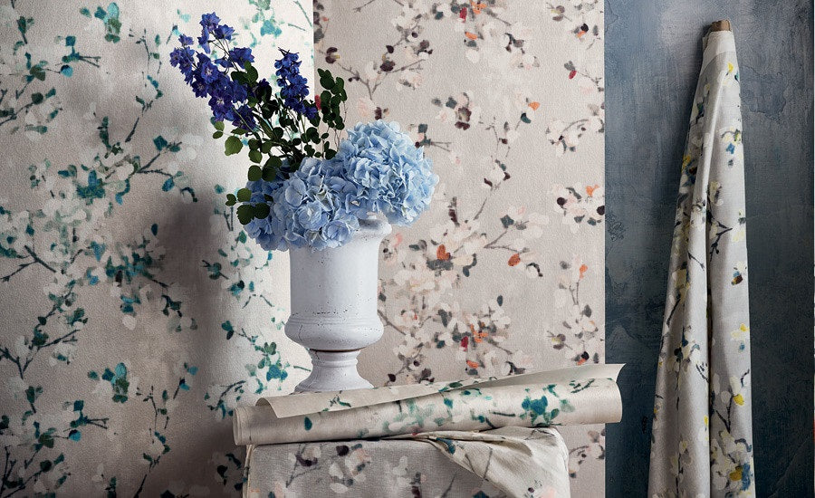 Romo Floris Japanese Garden Wallpaper L10.05m x 68cm - Spring Rose W411/01