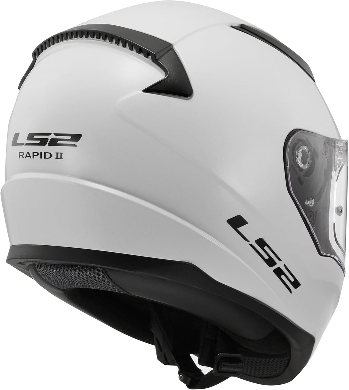 LS2 Rapid II Protective Full Face Motorcycle Helmet - Gloss White - XL