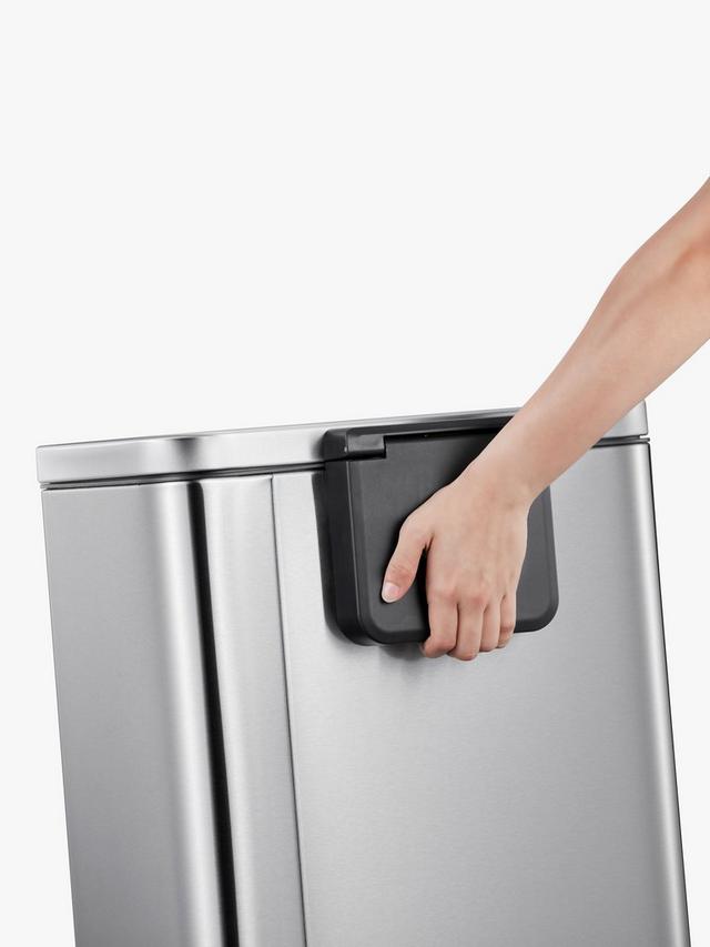 EKO Madison 25+20L Large Kitchen Recycling Pedal Bin - Stainless Steel