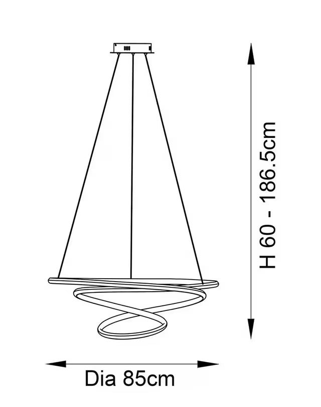 Bay Lighting Odessa Modern LED Dining Room Pendant Ceiling Light - Gold