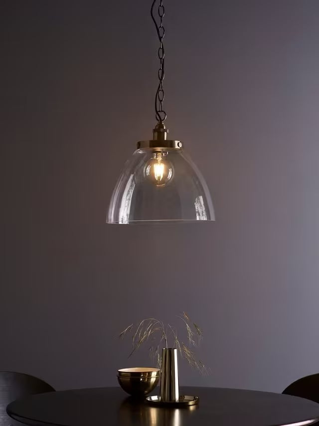 Bay Lighting Carter Grand Single Industrial Pendant Ceiling Light - Brass