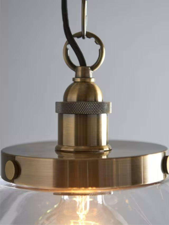 Bay Lighting Carter Grand Single Industrial Pendant Ceiling Light - Brass